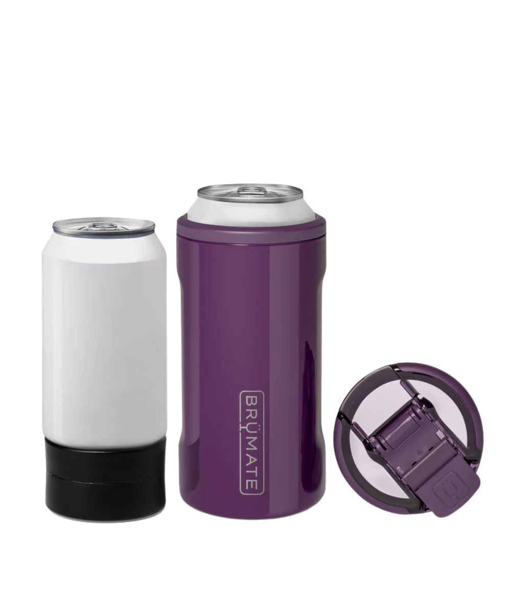Side view of the Brumate 16 oz Hopsulator Trio in plum