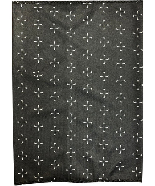 Flat view of the black neck gaiter
