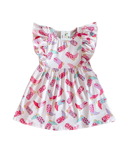 The Wellington Co Toddler Girls' TwoCan Girly Boots Dress