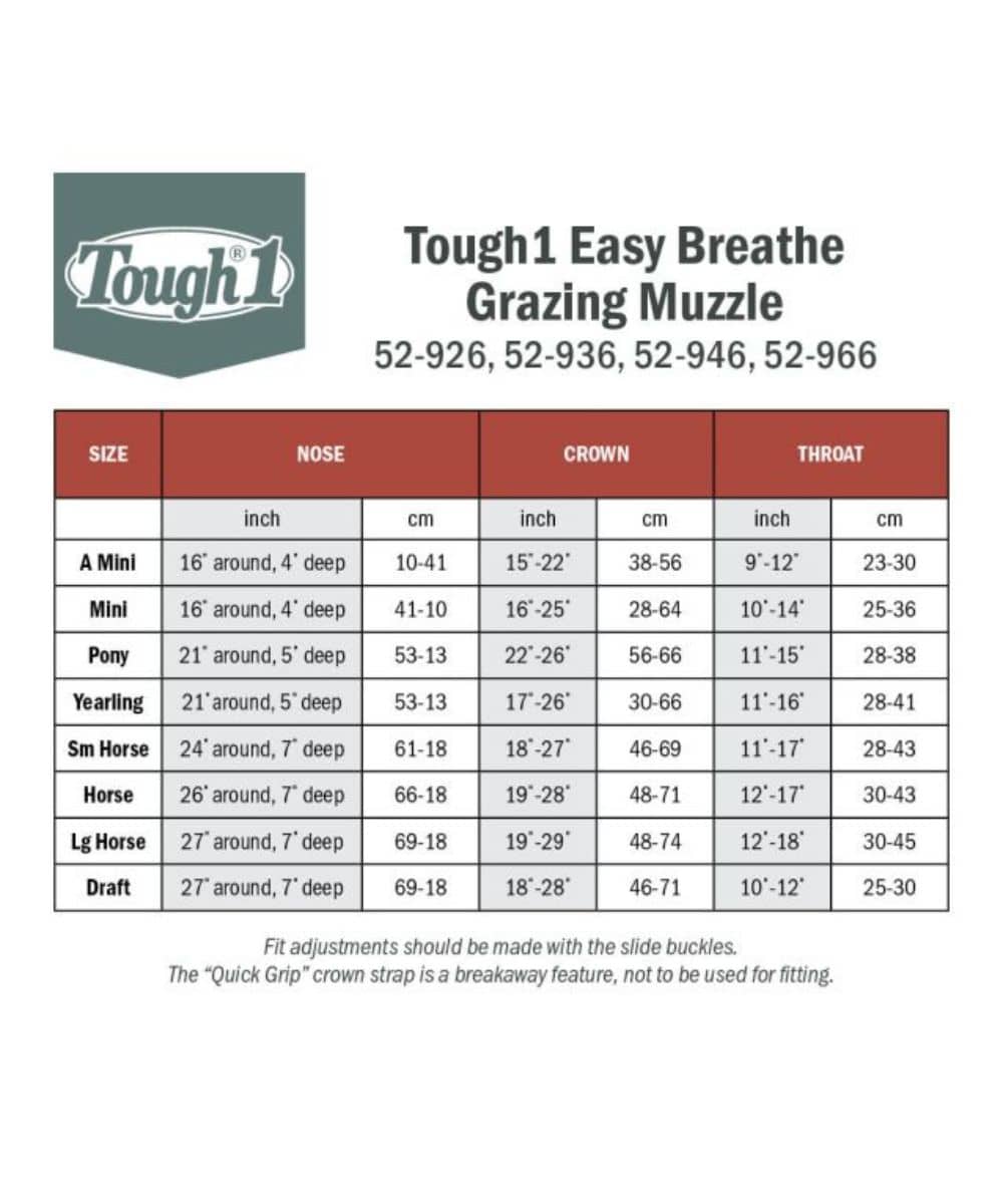 Tough1 Easy Breathe Grazing Muzzle