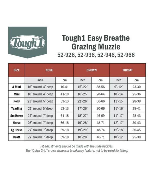 Tough1 Easy Breathe Grazing Muzzle