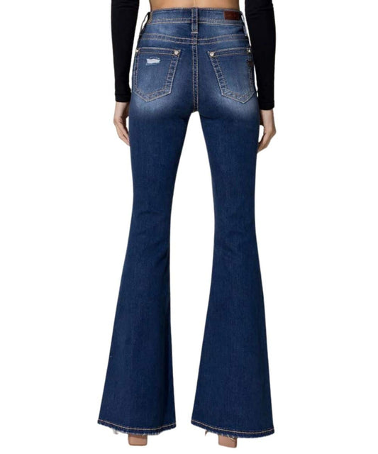 Miss Me Women's High Rise Sassy Flare Jean