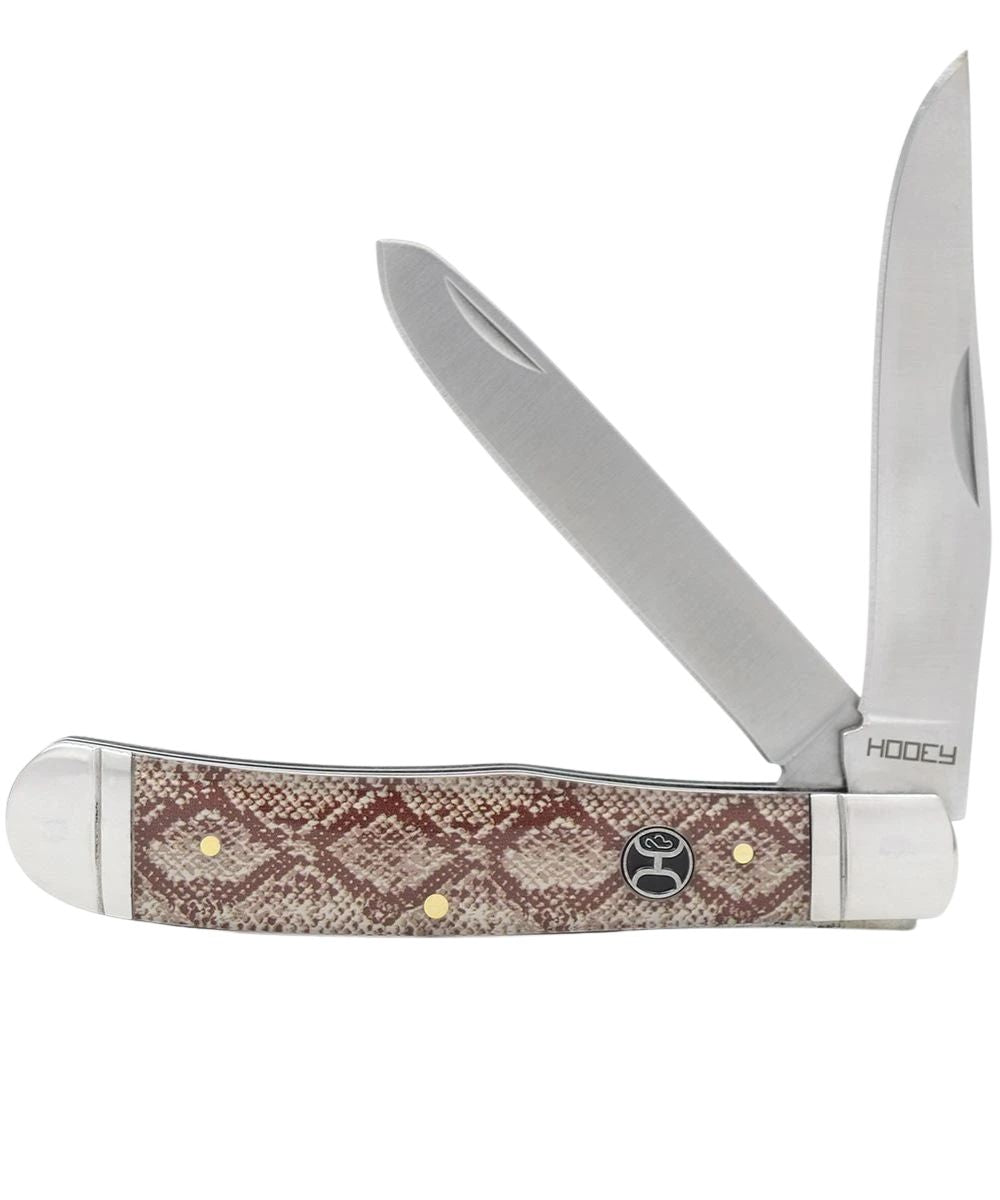 Hooey Large Snake Skin Trapper Knife
