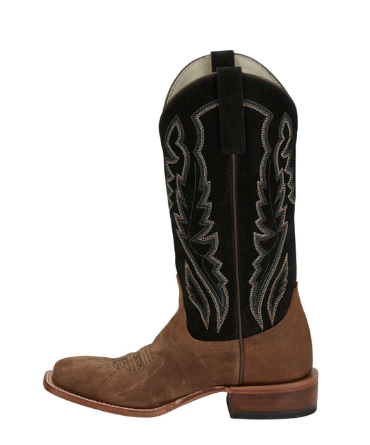 Women's 13" Suede Leather Shaft Boot With Contrast Stitching
