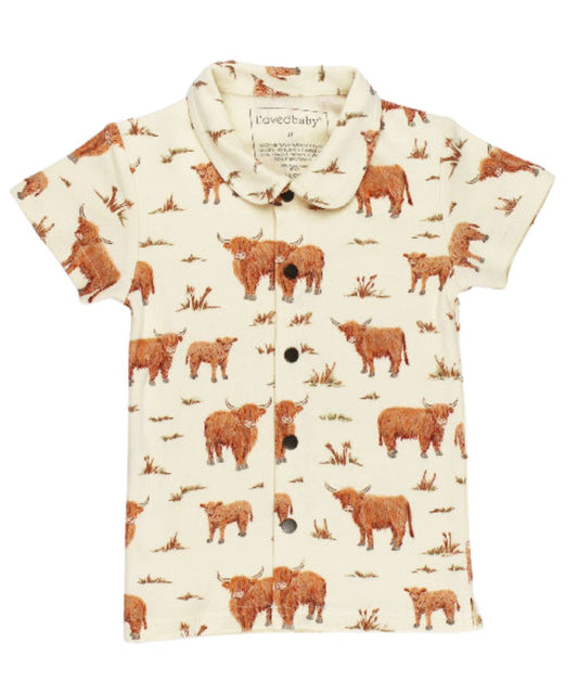 L'oved Baby Toddler Boys' Highland Snap Shirt