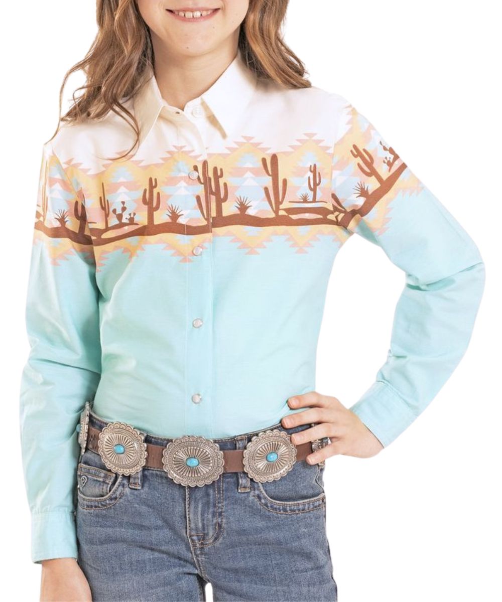 Panhandle Slim Girls' Border Snap Shirt