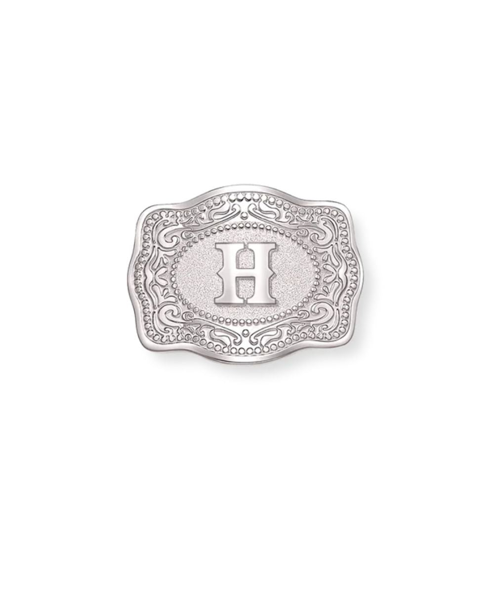 SpurWest H Initial Mini Belt Buckle Hatpin