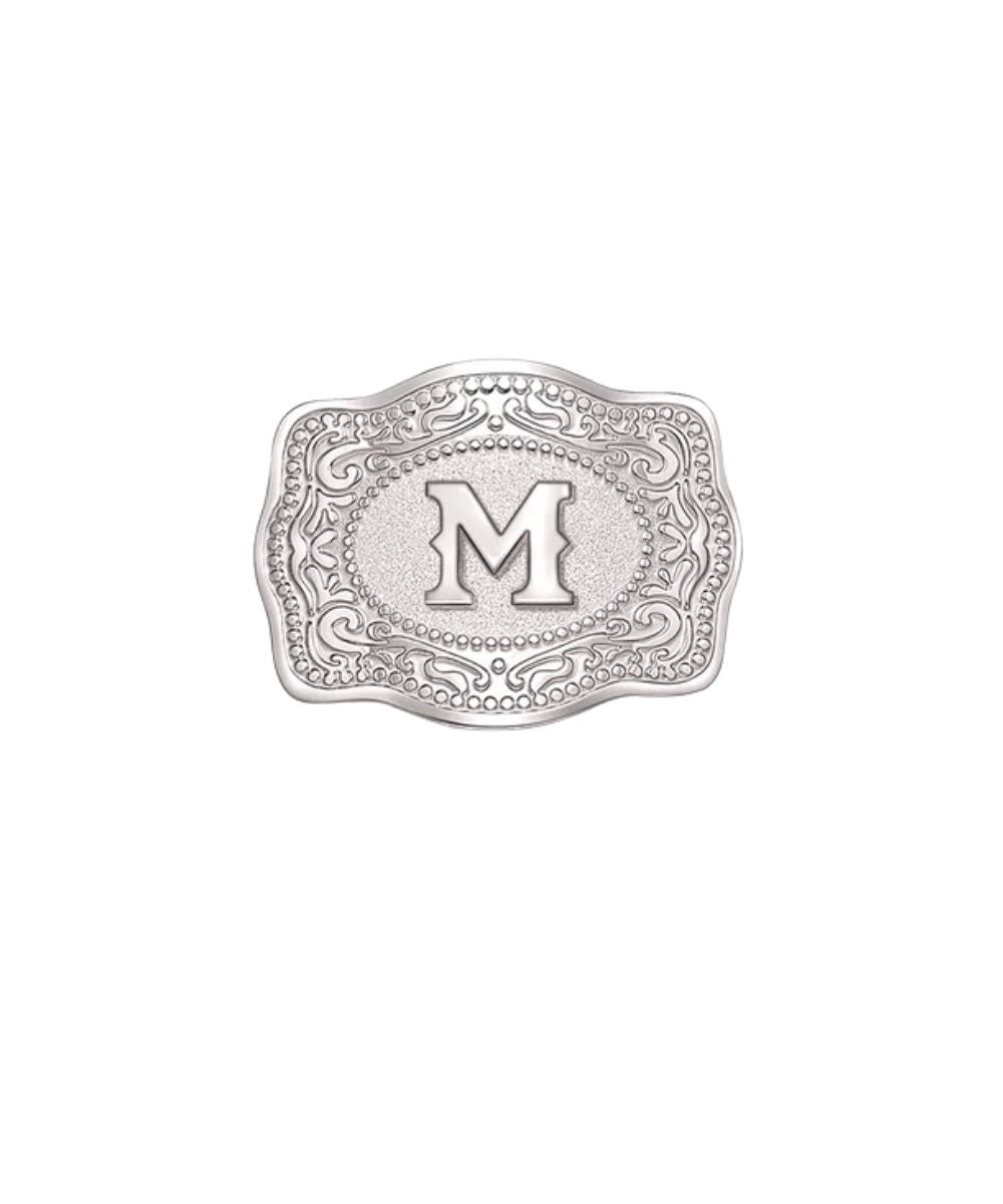 SpurWest M Initial Mini Belt Buckle Hatpin