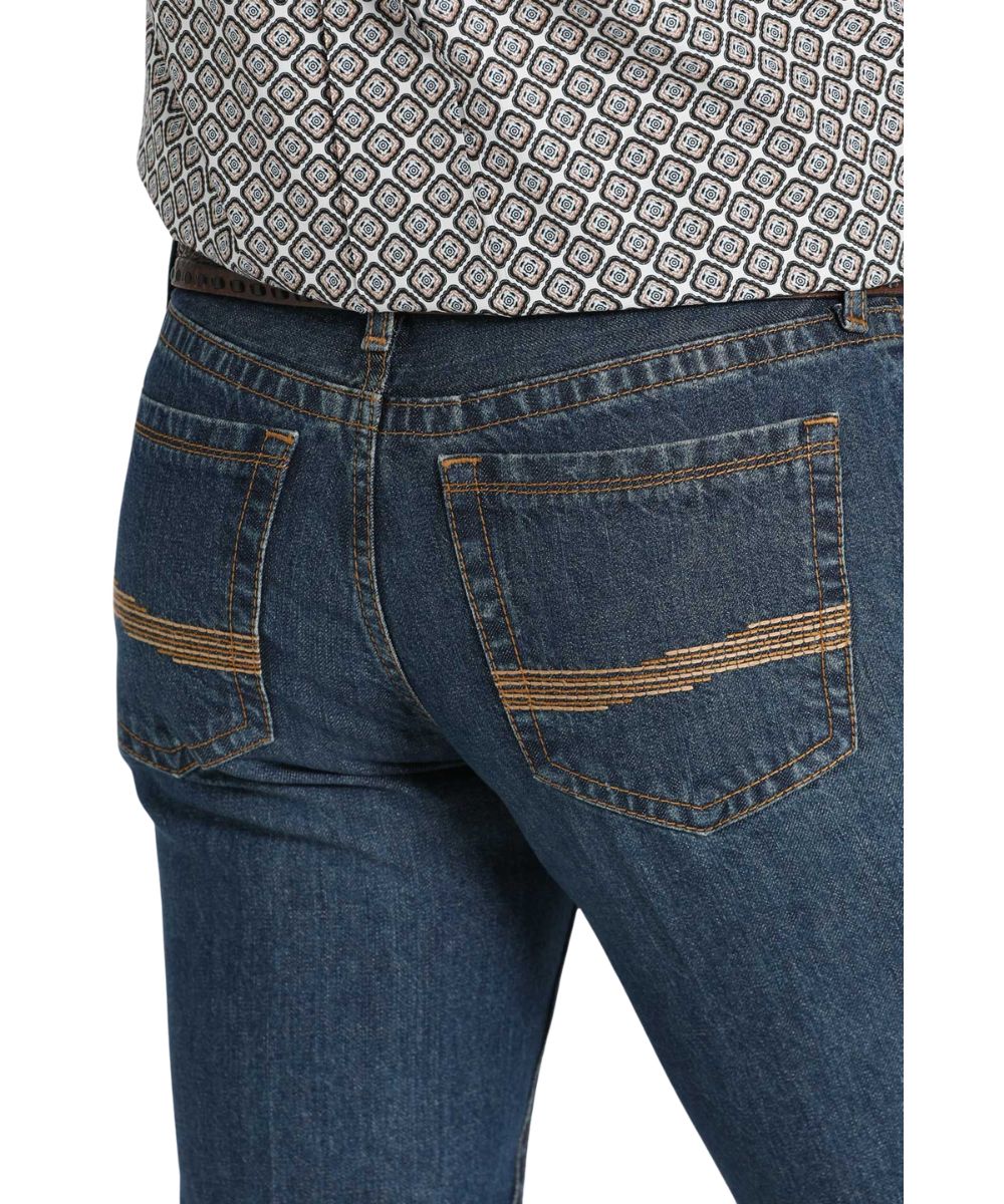 Contrast Embroidered Back Pockets