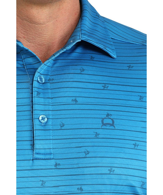 Close-Up View Of The Bucking Bronc Striped Print