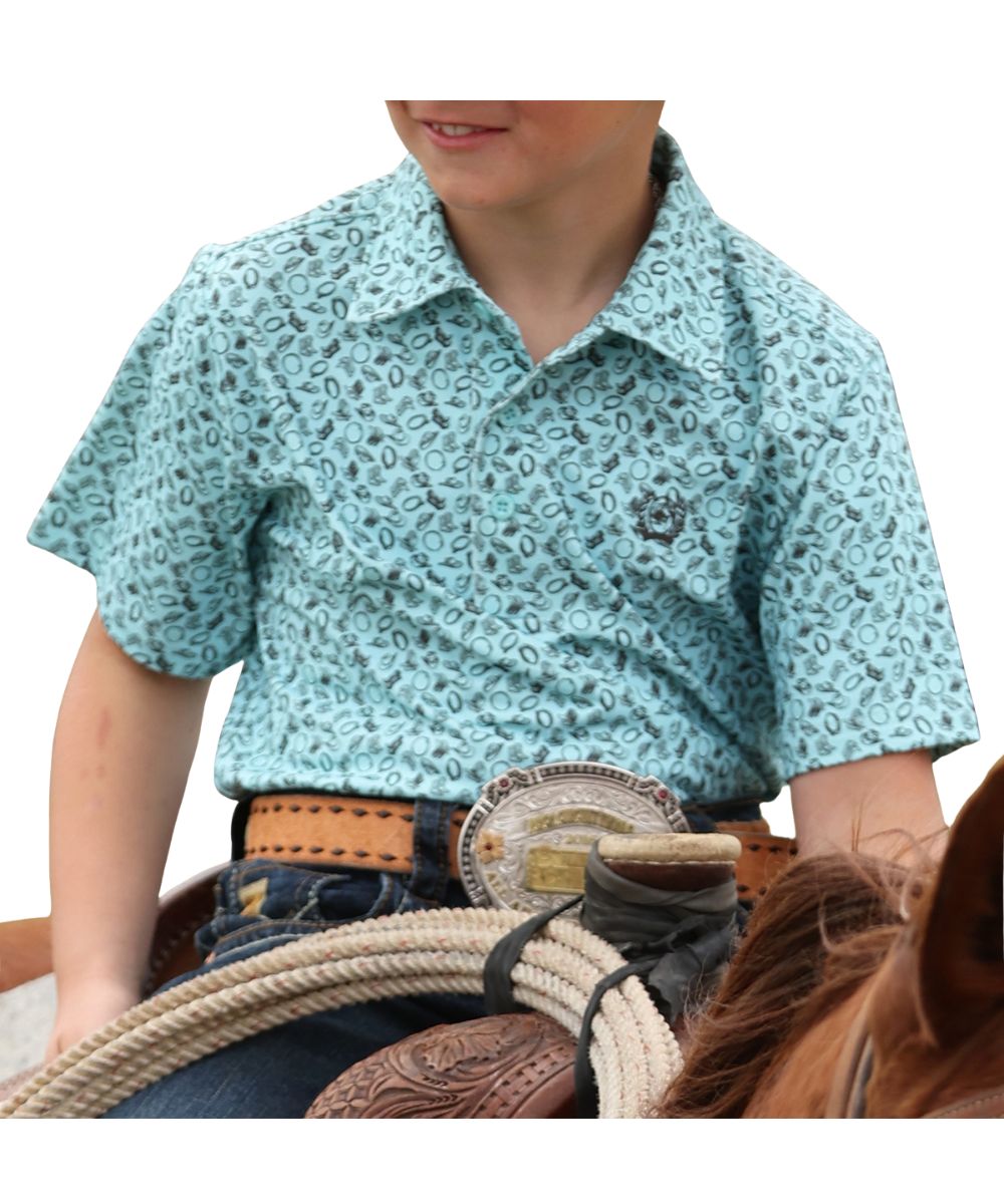 Cinch Boys' Western Polo Shirt