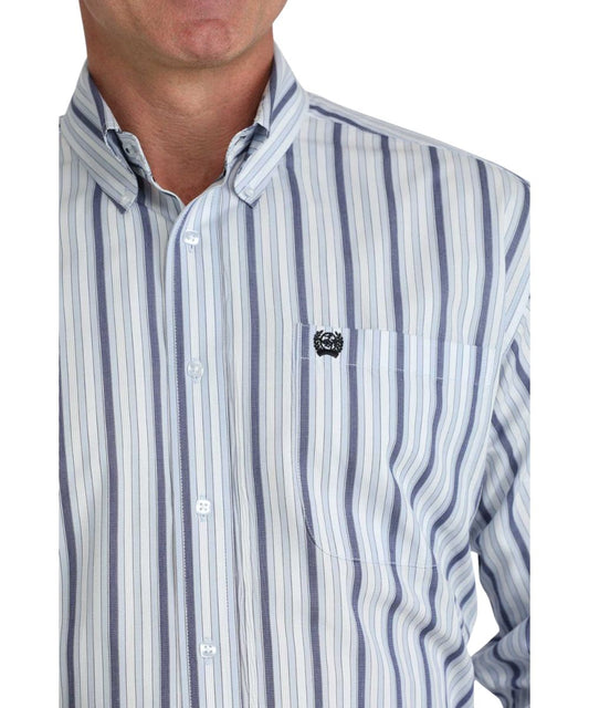 Cinch Men's Striped Button Down Shirt
