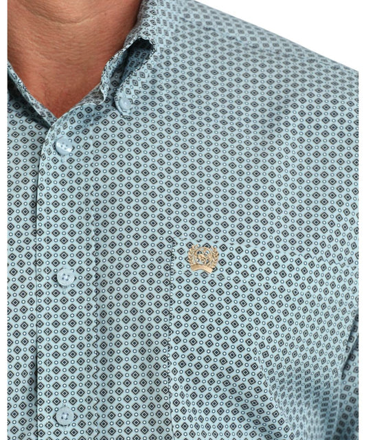 Close-up view of the geometric diamond print