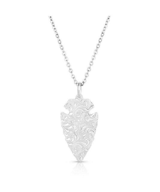 Montana Silversmiths Women's Chiseled Arrowhead Necklace