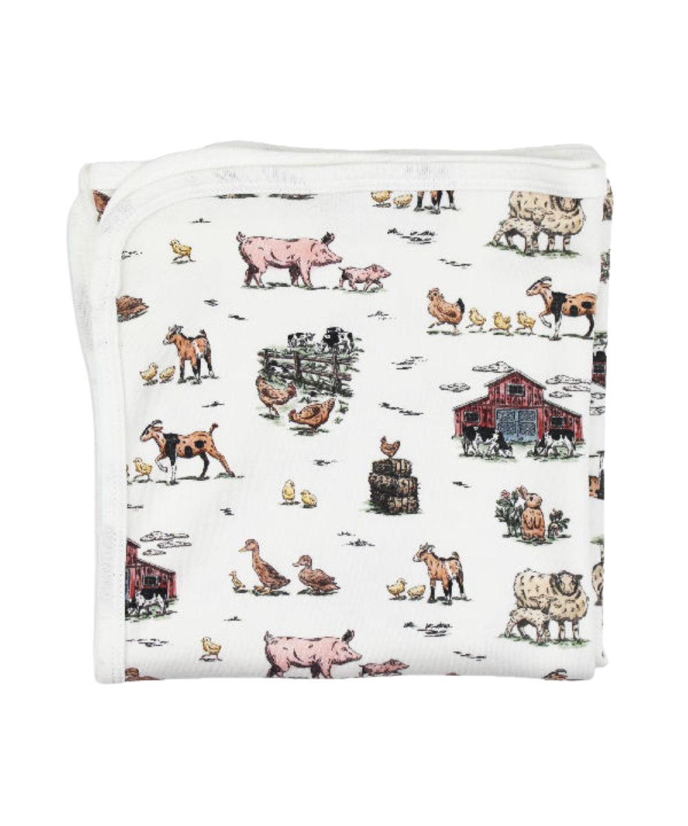 L'oved Baby Farm Friends Baby Blanket