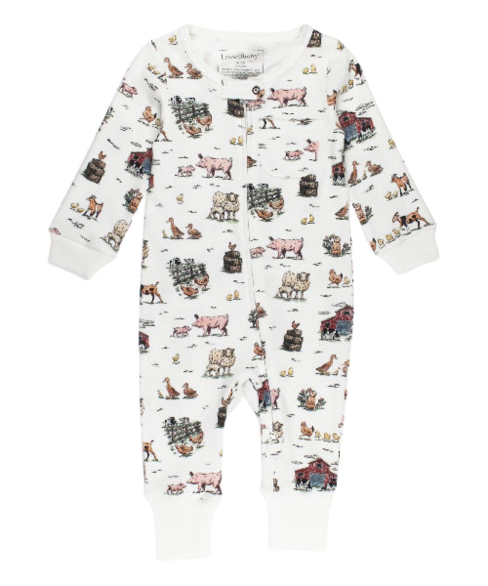 L'oved Baby Infant Farm Friends Romper