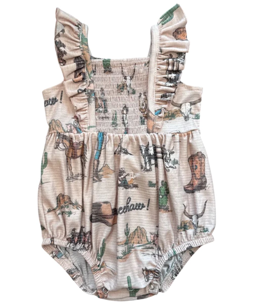 Shea Baby Infant Girls' Out West Cowgirl Romper