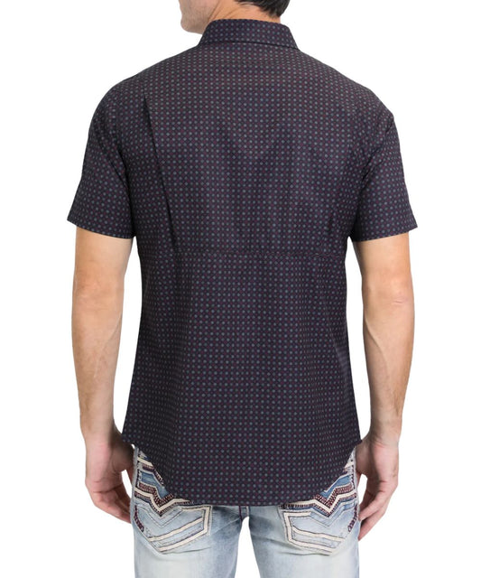 Platini Men's Black Aztec Performance Western Snap Shirt