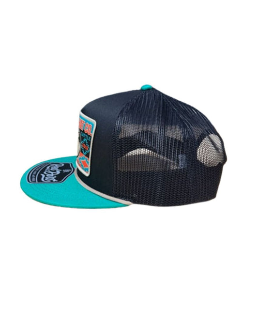 Left side view of the daisy cap