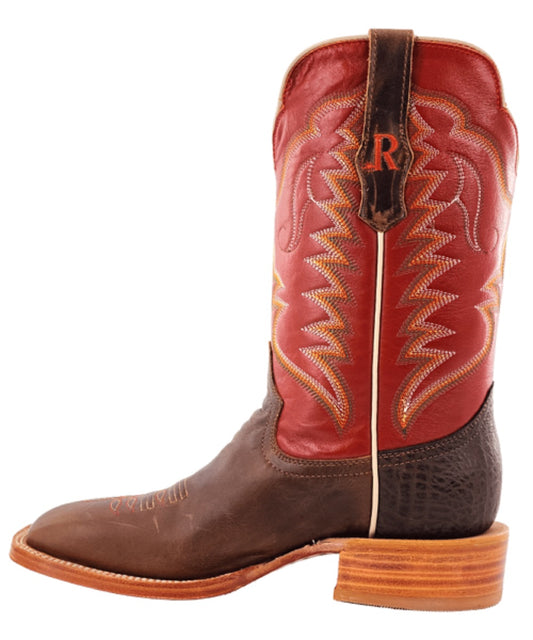 R. Watson Men's Cowhide Wide Square Toe Boot