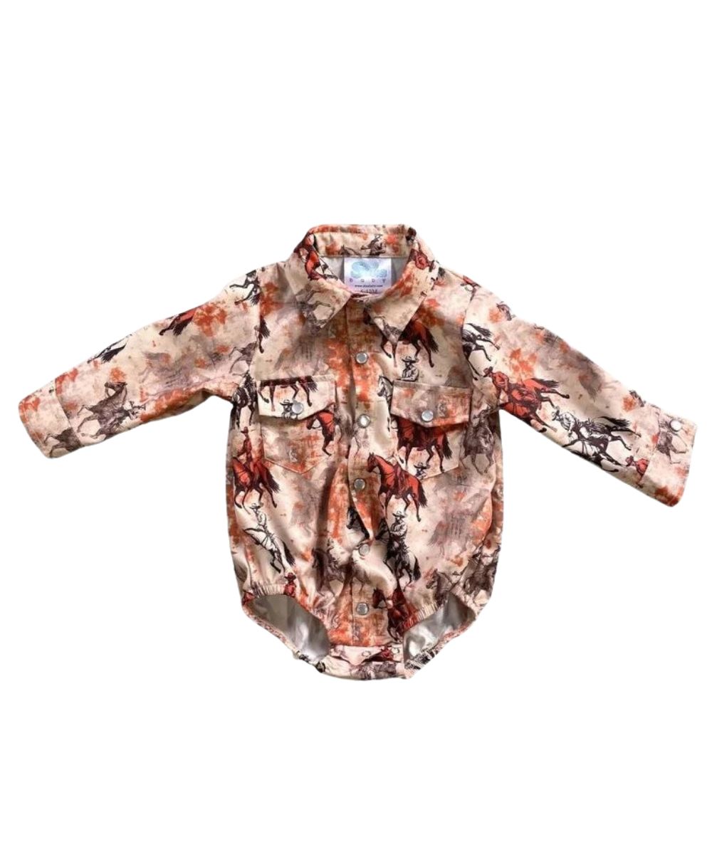 Shea Baby Infant Boys' Pearl Snap Onesie