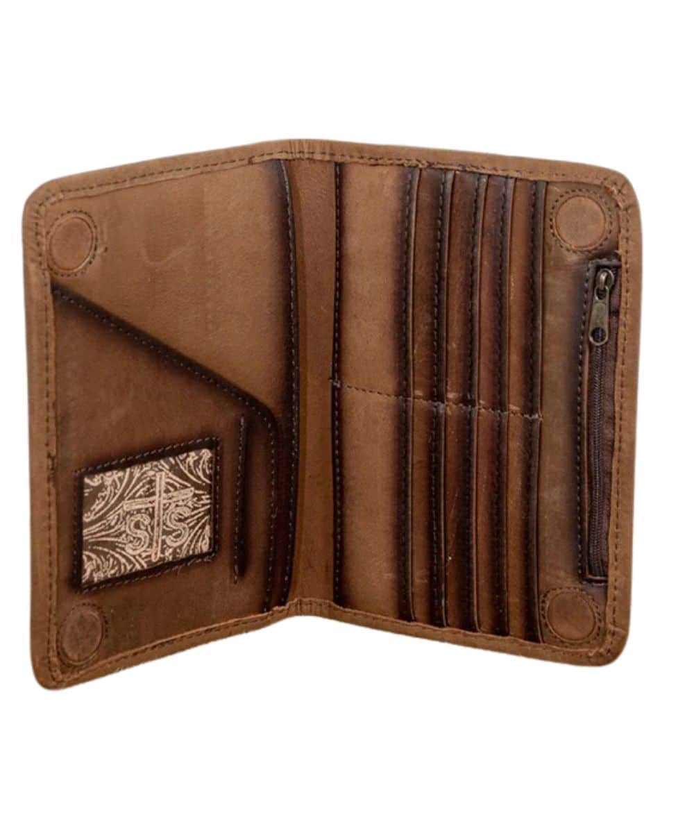 Carroll Companies STS Brown Magnetic Wallet- Style #STS34050-BROWN ! desc : ! caption :