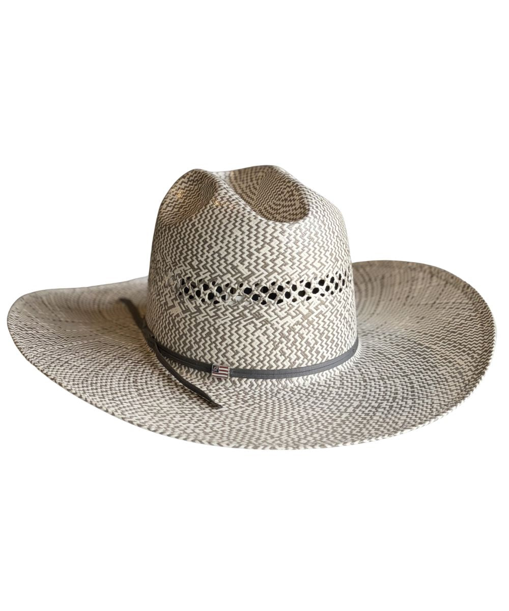 American Hat Co. Minnick Gray And Ivory Straw Hat