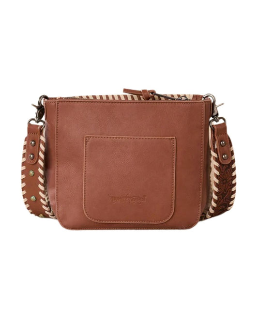 Brown Faux Leather Back With An Open Pocket