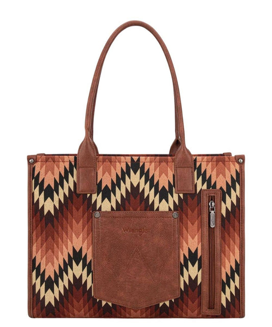 Montana West Women's Wrangler Brown Aztec Tote