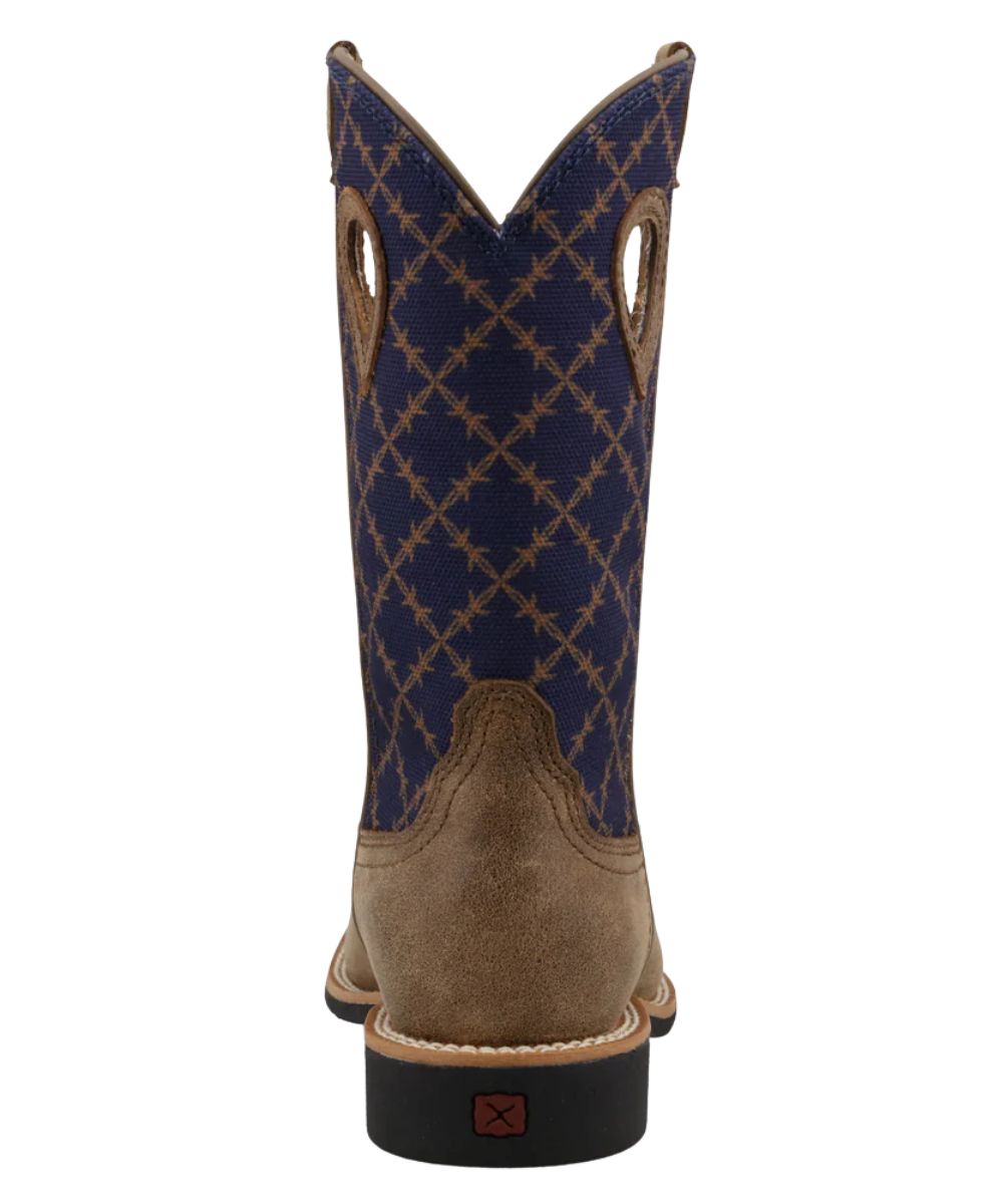 Back side view featuring the 0.75" tall block heel