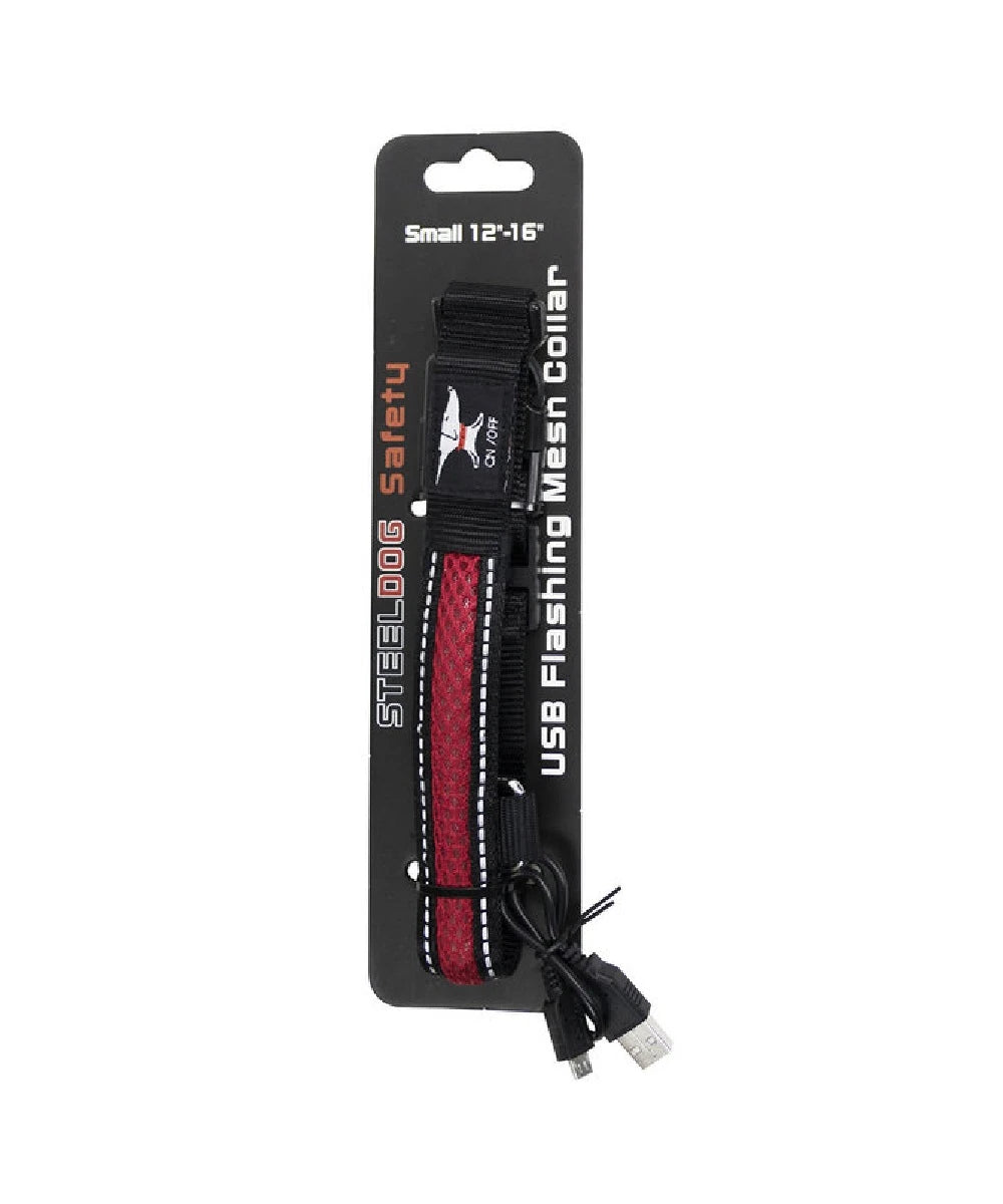 USB Flashing Mesh Dog Collar- Style #18717 ! desc : ! caption :