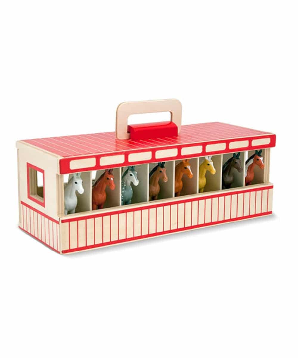 Kids' Take Along Show Horse Stable Play Set- Style #19857-1 ! desc : ! caption :