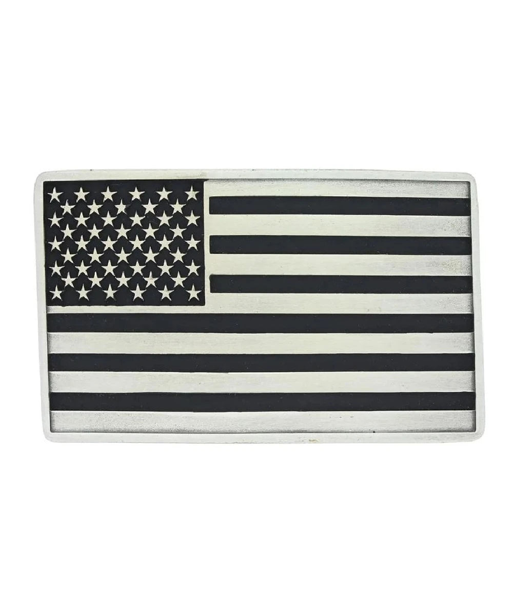 Montana Silversmiths Men's Antiqued American Flag Attitude Buckle- Style #A644 ! desc : ! caption :