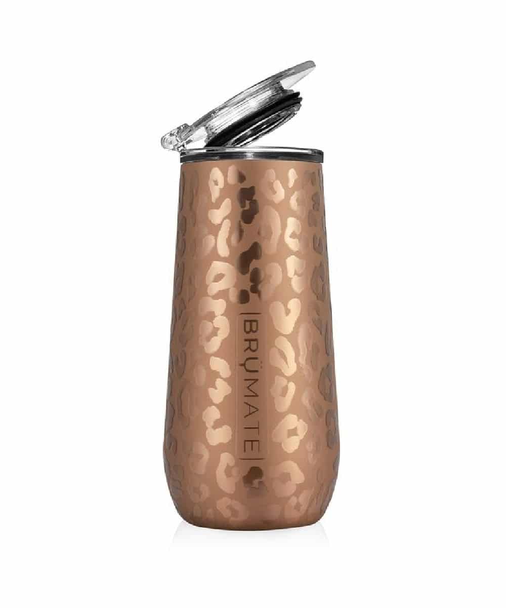 Brümate Gold Leopard Champagne Flute- Style #CF12RL ! desc : ! caption :