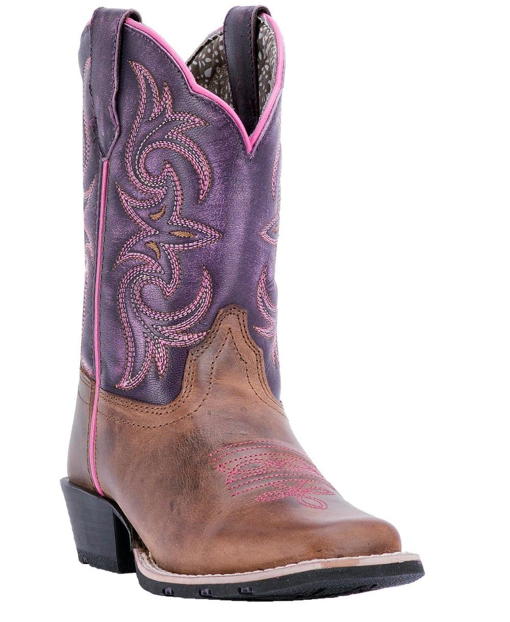 Dan Post Girls' Western Square Toe Boot- Style #DPC3947 ! desc : ! caption :