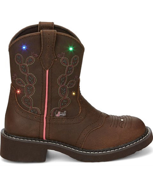 Justin Kids' Glitzi Light Up Boot- Style #JK9915 ! desc : ! caption :
