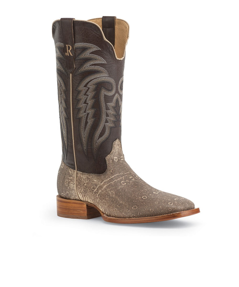 R. Watson Men's Natural Ring Lizard Western Boot- Style #RW7900-2 ! desc : ! caption :