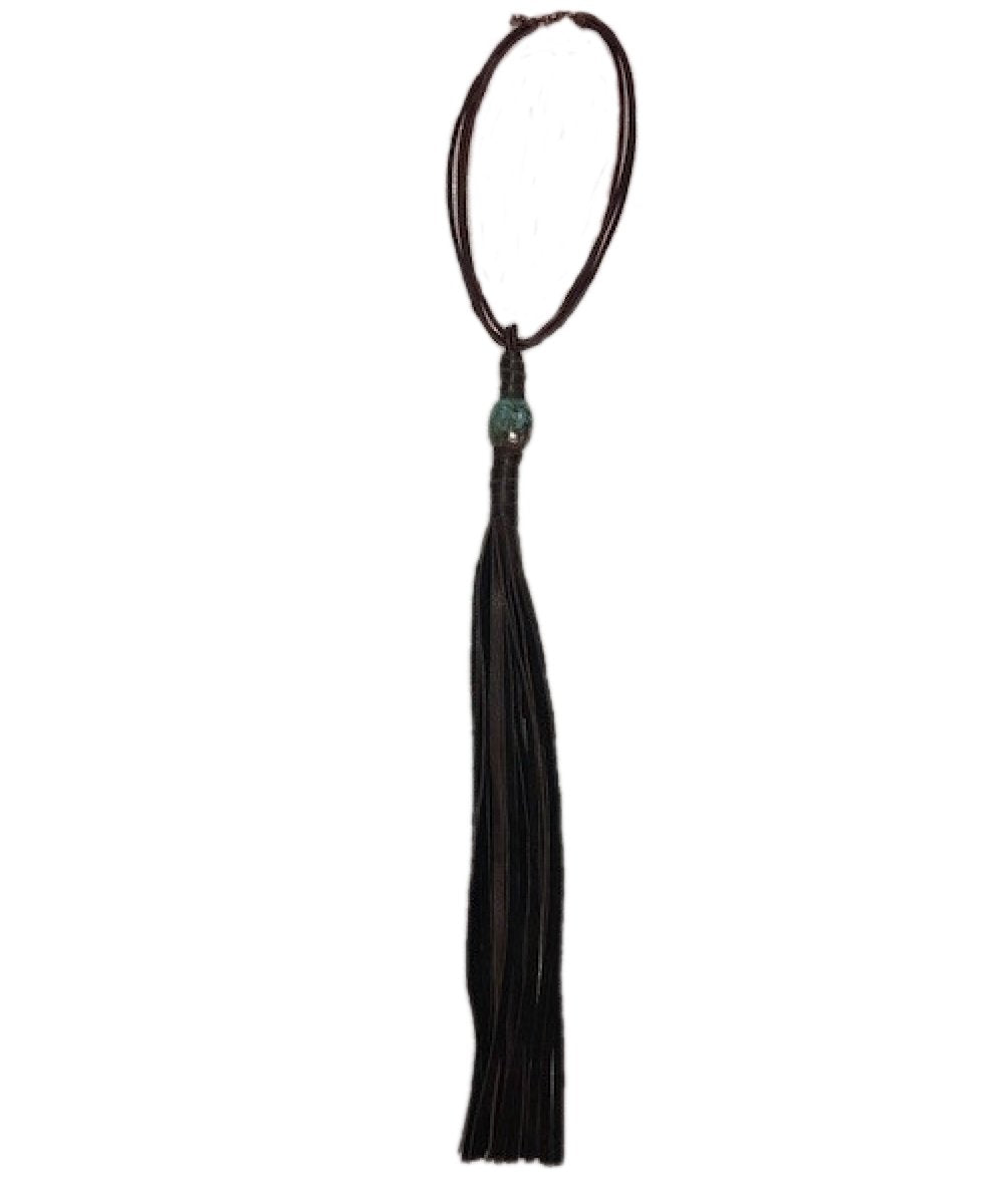 The Rowdy Cowgirl Women's Turquoise Stone Fringe Necklace- Style #FRINGE NECKLACE ! desc : ! caption :