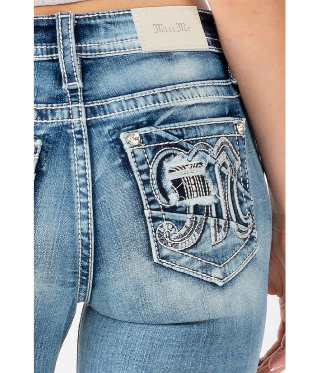 Miss Me Women's Mid Rise Bootcut Jean