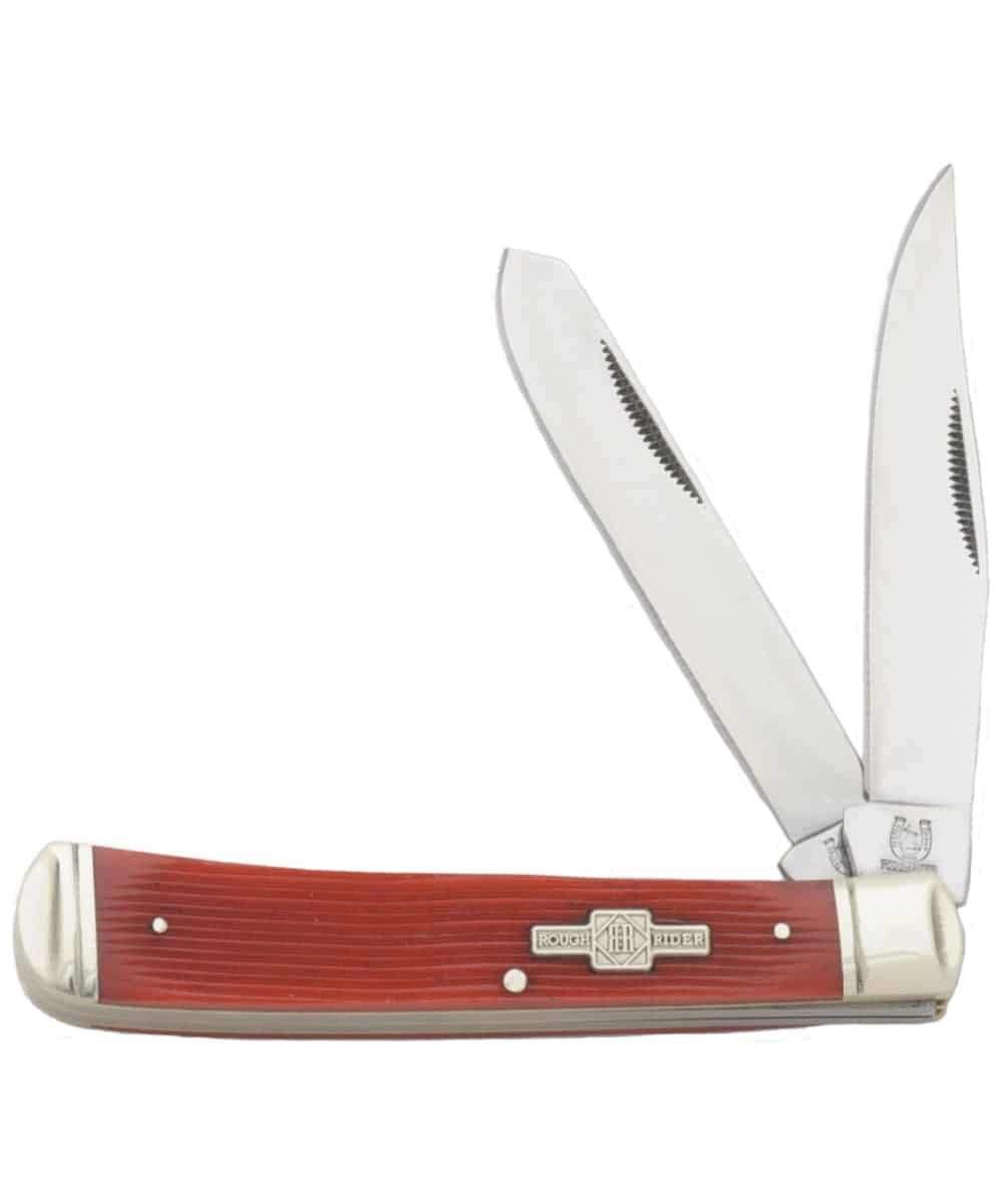 Rough Ryder Strawberry Bone Trapper Knife- Style #RR1498 ! desc : ! caption :