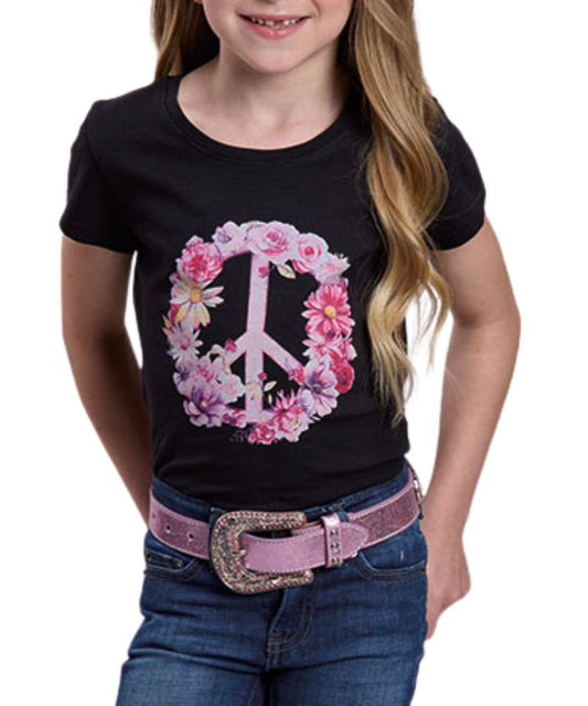 Roper Girls' Floral Peace Tee