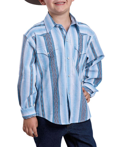 Roper Boys' Striped Snap Shirt