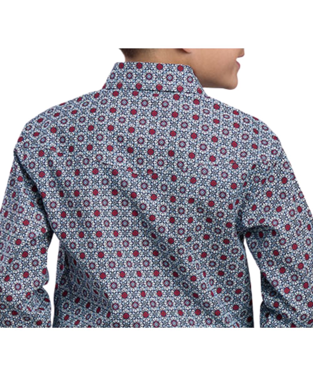 Roper Boys' Blue American West Snap Shirt