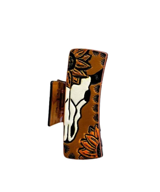 Boho Ranch Women's Skull Claw Clip