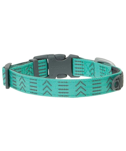 Terrain D.O.G. Patterned Snap-N-Go Neoprene Lined Dog Collar in mint chevron 