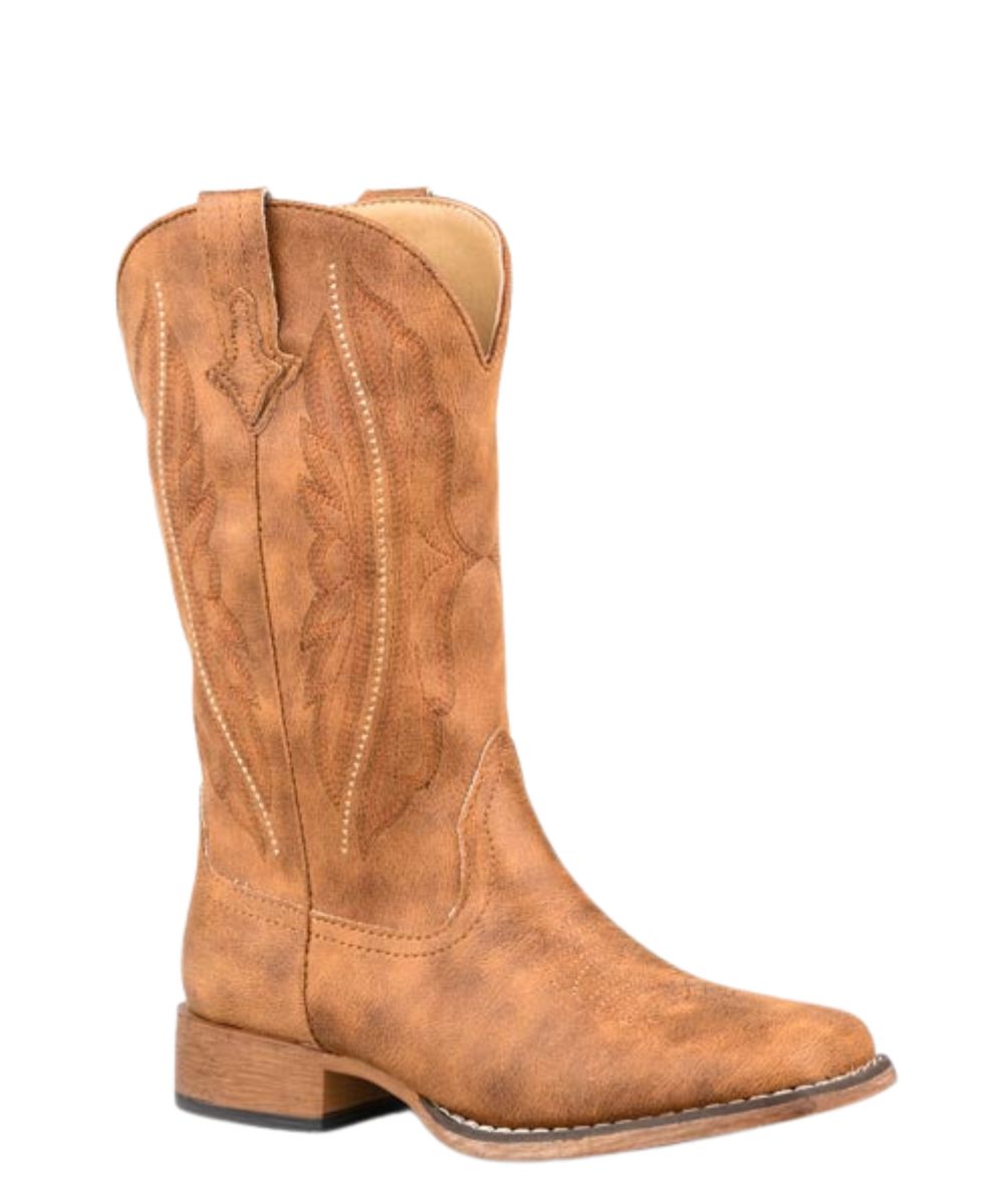 Roper Women's Vintage Tan Loretta Square Toe Boot