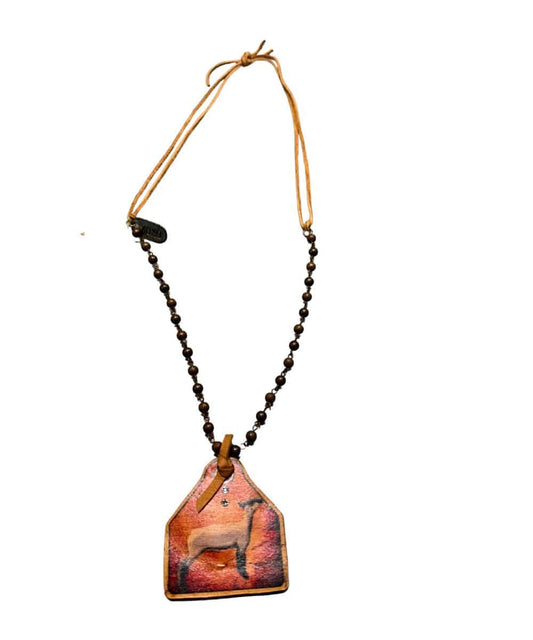 XOXO Art Women's Lamb Ear Tag Necklace
