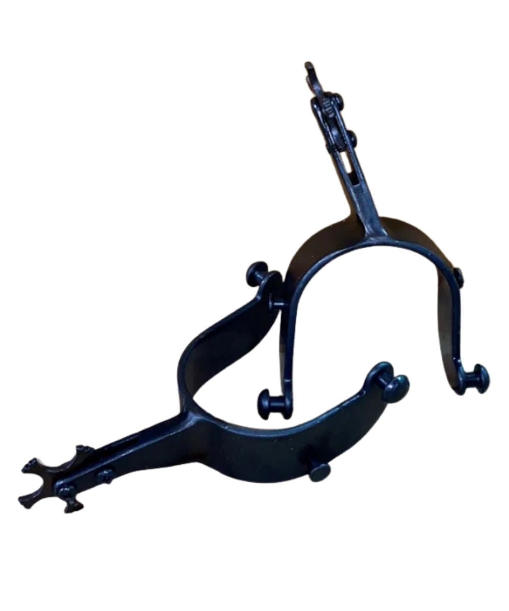Bull Riding Spurs With A 5-Point Rowel