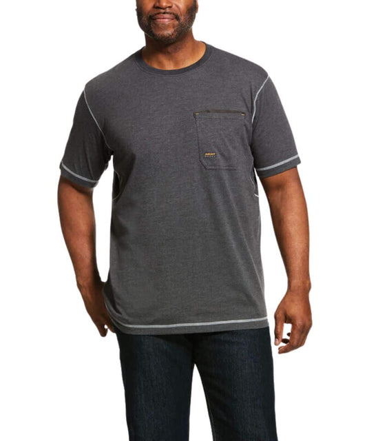 Men's Short Sleeve Work Shirt Featuring VentTEK Mesh Panels For Breathability, Moisture Wicking, And A Chest Pocket With A Hidden Pen/Pencil Slot