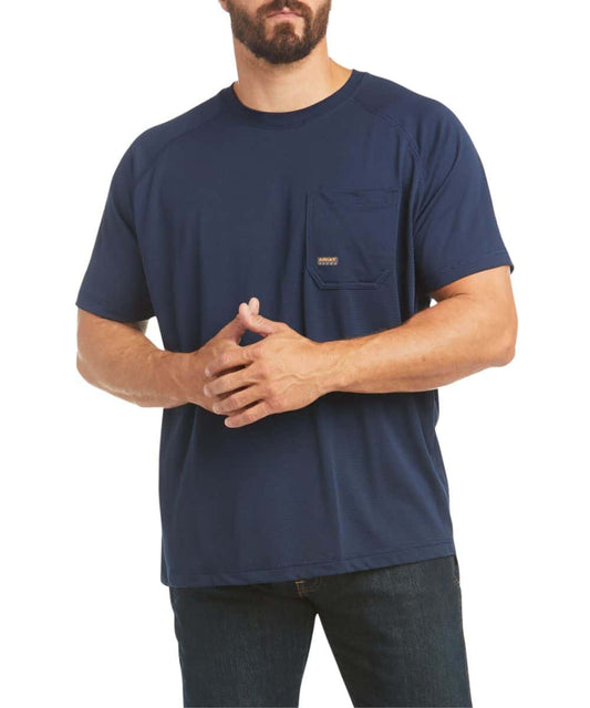 Ariat Men's Navy Blue Rebar Heat Fighter Tee
